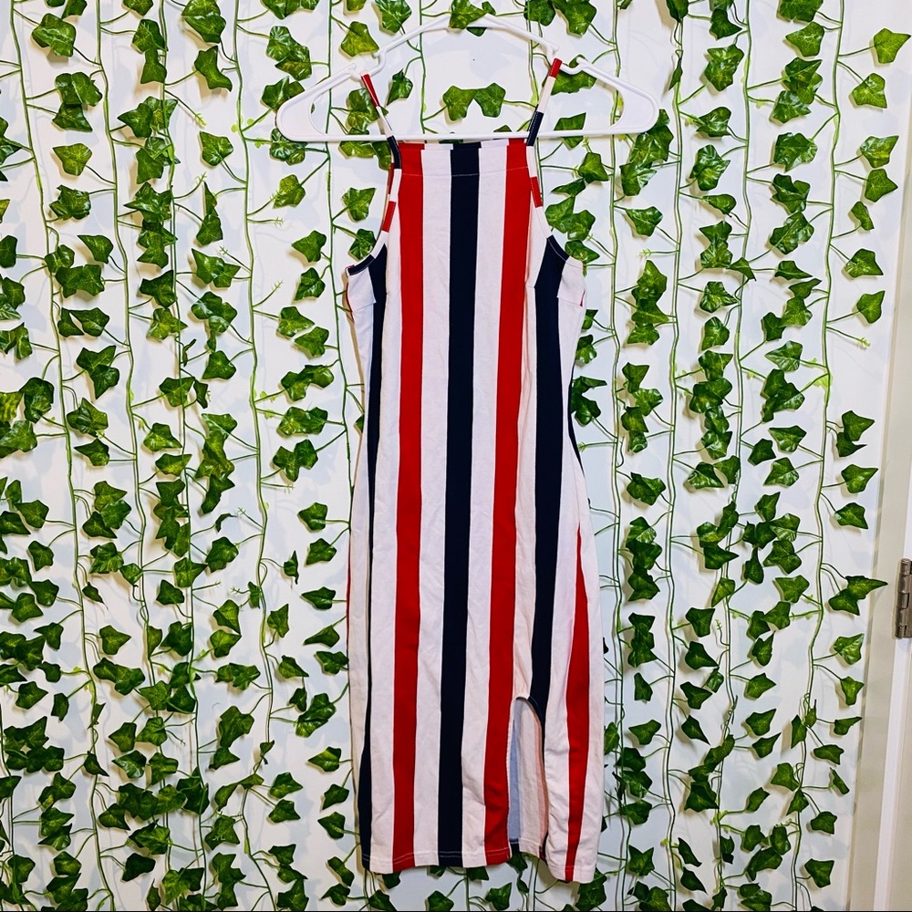 Red white and blue bodycon dress
